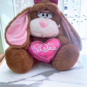 Osito café con corazón TQM