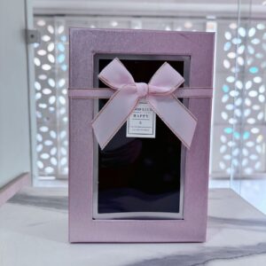 Caja rosa brillosa grande