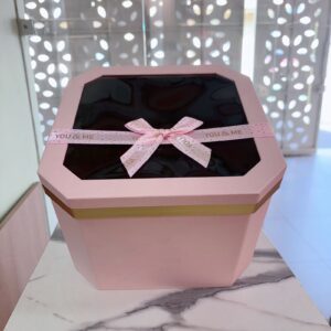 Caja rosa octagonal peq.