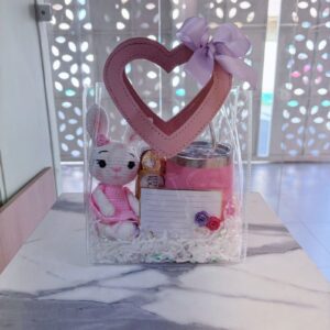 Conejo tejido rosada