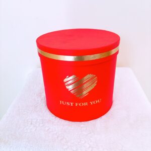 Caja cilíndrico rojo