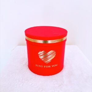 Caja cilíndrico rojo