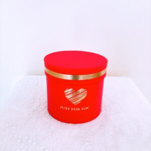 Caja cilíndrico rojo