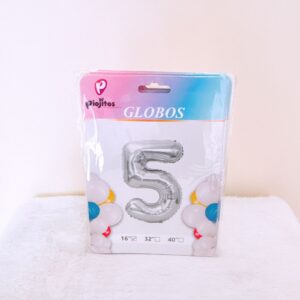 Globos en numero 5