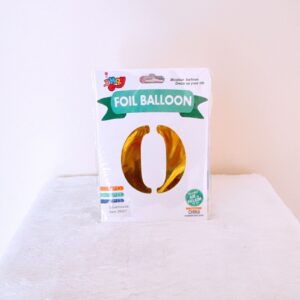Globos en numero 0 dorado