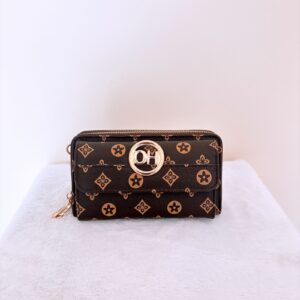 Billetera negra con café