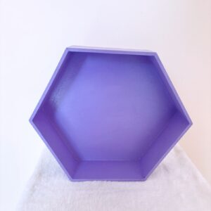 Caja de madera octagonal morado