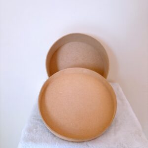 Caja de madera circular grande