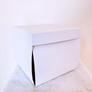 Caja blanca cubierta a los lados