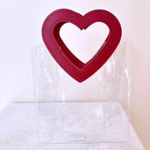 Funda transp. agarradera de corazón