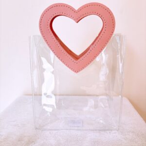 Funda transp. agarradera de corazón