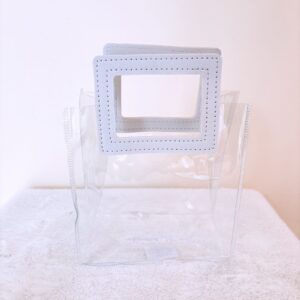 Funda transp. agarradera blanca