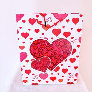 Funda blanca 2 corazones