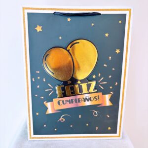 Funda negro dorado globo F.C.