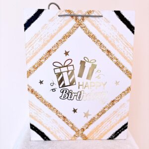 Funda blanca y dorada H.B