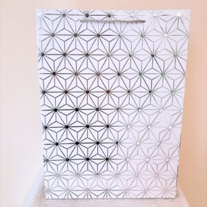 Funda blanca con plateado