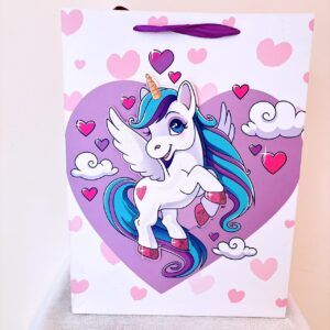 Funda blanco y unicornio morado