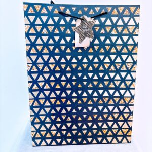 Funda negra dorada triangulo