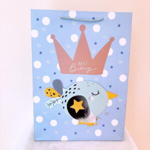 Funda azul y pajarito