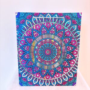 Funda celeste con morado y azul