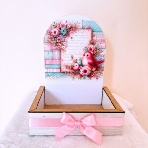 Caja espaldar con flores