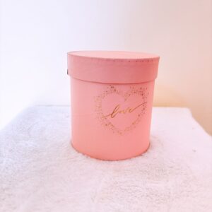 Caja de cilindro rosa love
