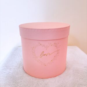 Caja de cilindro rosa love