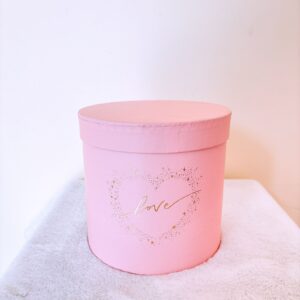 Caja de cilindro rosa love