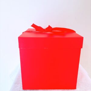 Caja cuadrada roja grande