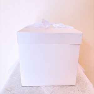 Caja cuadrada blanca grande