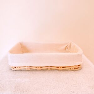 Caja rectangular beige mini