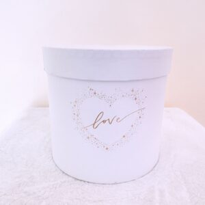 Caja de cilindro blanco love