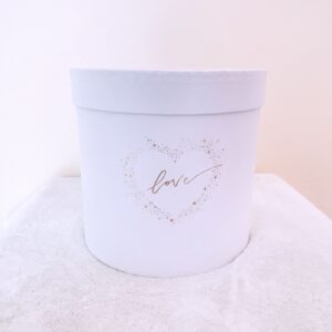 Caja de cilindro blanco love