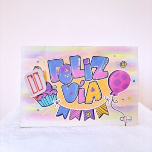 Funda de colores feliz día