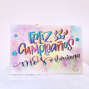 Funda de colores feliz cumpleaños