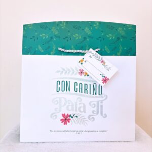 Funda blanca con verde