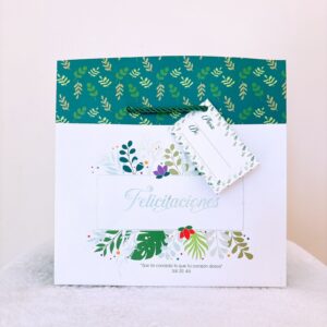 Funda blanca con verde
