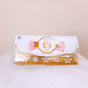 Tarjeta de 15 años dorado