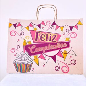 Funda morado con rosa