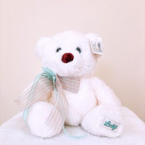 Peluche blanco con lazo