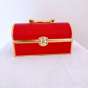Caja cofre rojo