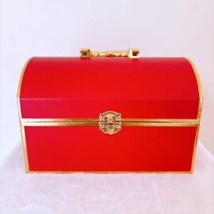 Caja cofre rojo