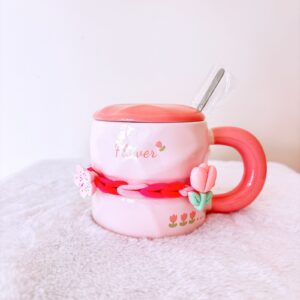 Taza llano rosa