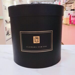 Caja Redonda Negra - Flowers Grand