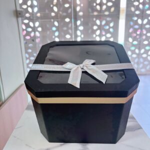 Caja Octagonal Negra Grande