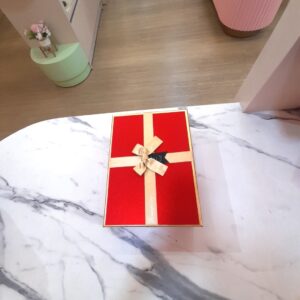 Caja Roja con Dorado - Brillante