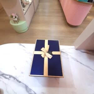 Caja Azul con Dorado grand- 20X28