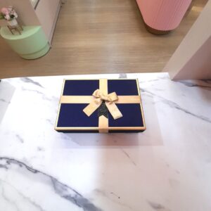Caja Azul con Dorado peq - 16x24