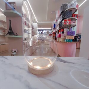 Cúpula De Vidrio Con Luz