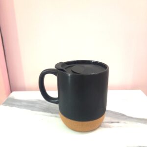Taza Negra con Tapa